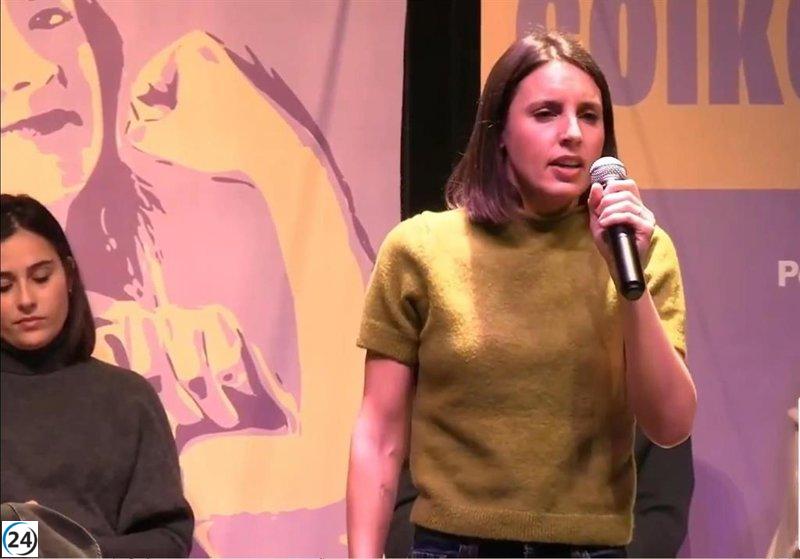 Irene Montero denuncia al PP por promover la “impunidad” de agresores tras las acusaciones contra el alcalde de Móstoles.