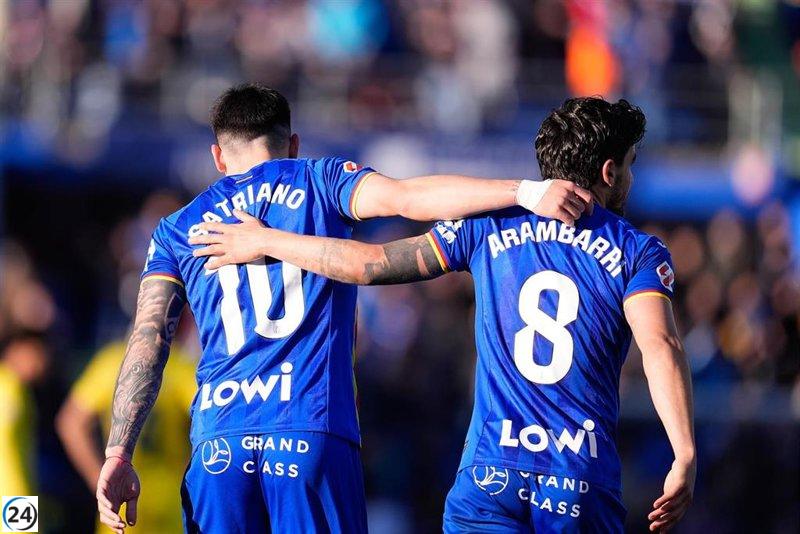 El Getafe frena al Villarreal y Sevilla se impone ante el Alavés.