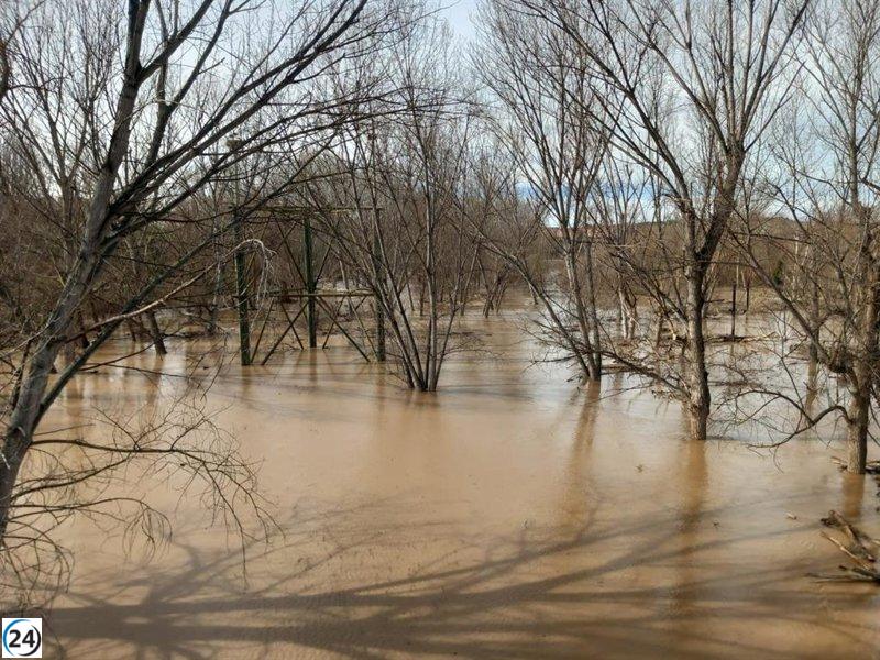 Alerta en La Rioja por crecida del río Ebro.