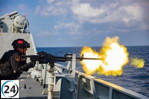 China concluye maniobras militares cerca de Taiwán con 