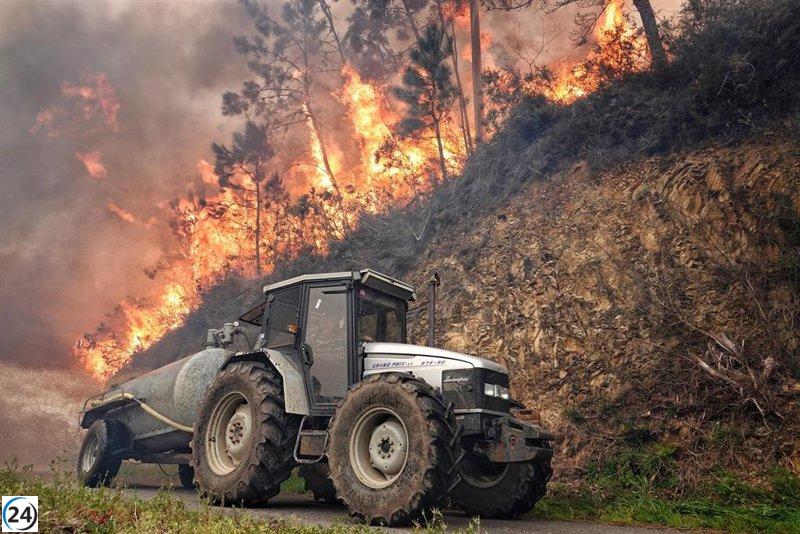 Asturias sufre seis incendios forestales activos y otros 35 en revisión.