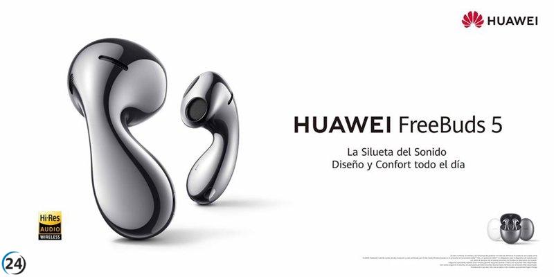 Huawei lanza auriculares FreeBuds 5 con diseño innovador y mayor duración de batería.