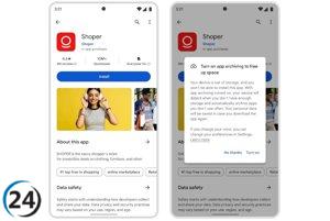 Google Play lanza función para liberar espacio en móviles.