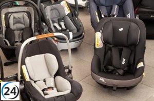 España, a la cola entre 18 países europeos por el mal uso de las sillitas para niños en coches.