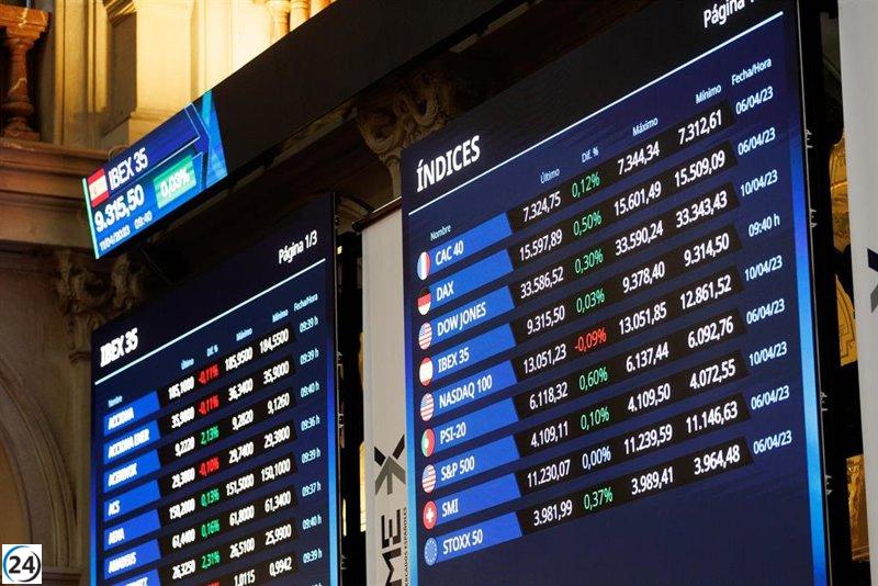 El Ibex avanza un 0,44% y se aproxima a los 9.300 puntos.