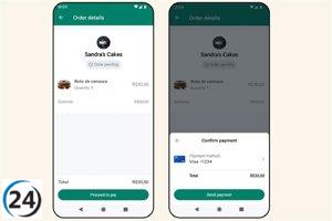 WhatsApp facilita pagos a negocios locales en Brasil a través del chat.