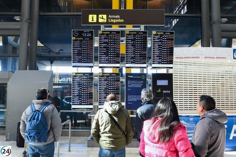 El número de pasajeros aéreos aumenta un tercio en febrero, superando los 3 millones.