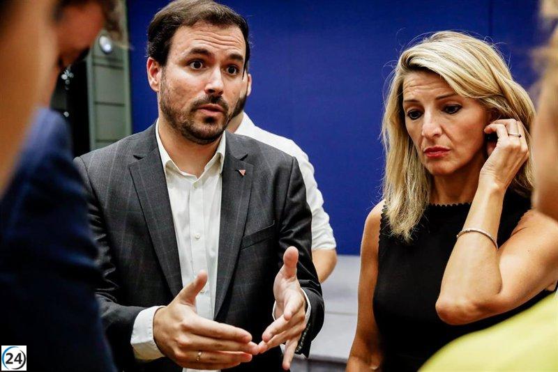Garzón defiende a Díaz por no aclarar si apoyará a UP o Más Madrid para priorizar la unidad.