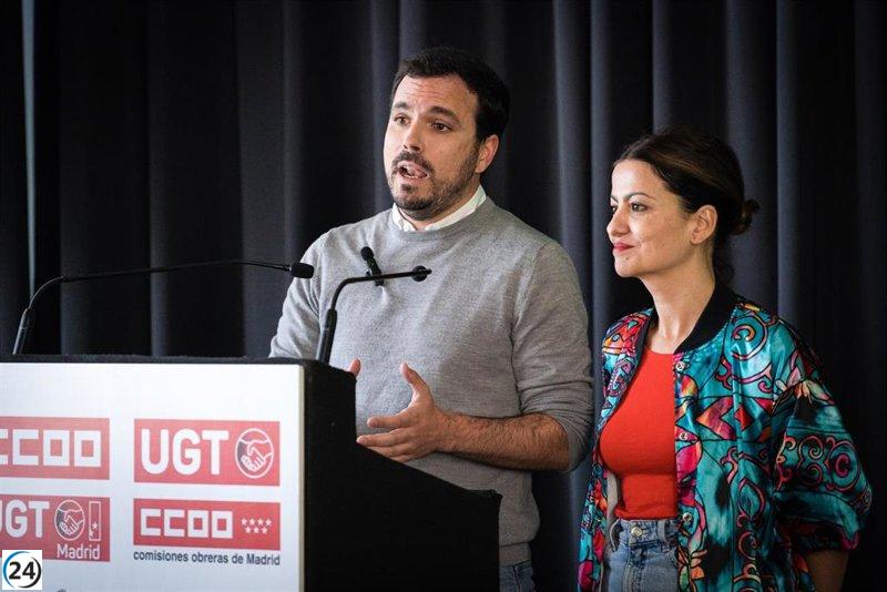 Garzón demanda una subida salarial, la moderación de los beneficios y la conciliación laboral.