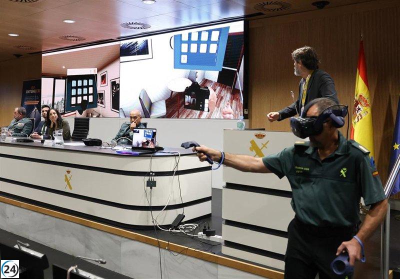 Guardia Civil se capacita con simulador de escenas de crimen.