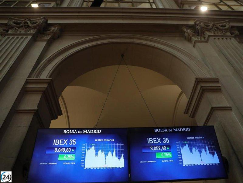 El Ibex sube un 0,26% a media sesión mientras Telefónica baja un 3,42%
