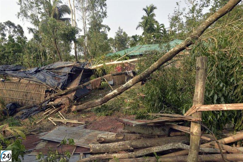 Ciclón 'Mocha' amenaza a millones de niños en Birmania y Bangladesh, según UNICEF.