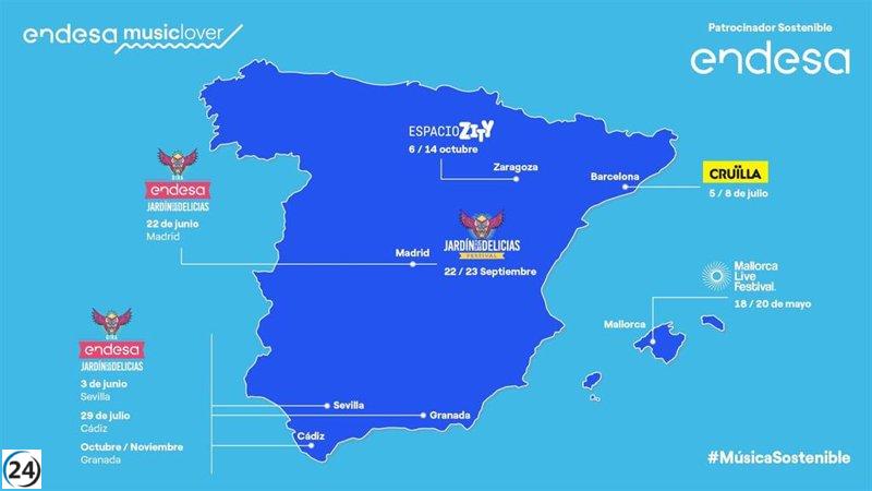 Endesa patrocina festivales de música sostenibles con artistas como Quevedo, Vetusta Morla, Chemical Brothers y Pablo López.