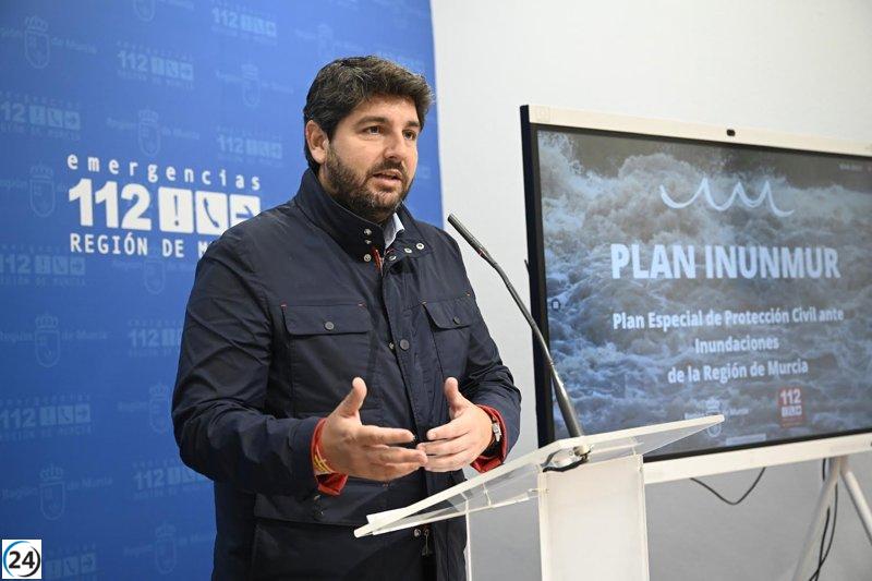 El presidente de Murcia pide mantener la precaución ante las lluvias.
