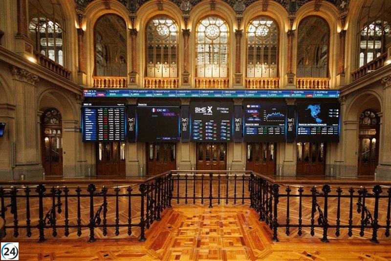 El Ibex cae un 1,12% y valores en 'rojo' por debajo de 9.200.