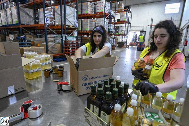 Bancos de alimentos alertan sobre la crónica pobreza alimentaria en España.