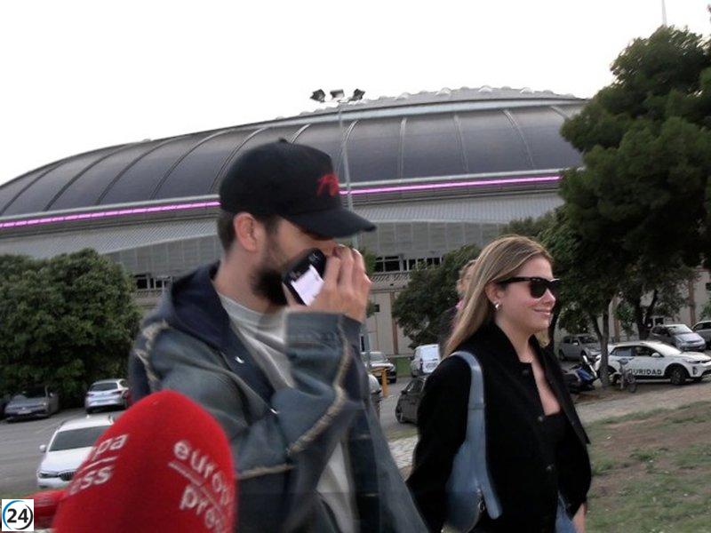 Gerard Piqué y Clara Chía, juntos en el concierto de Coldplay.