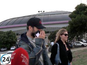 Gerard Piqué y Clara Chía, juntos en el concierto de Coldplay.