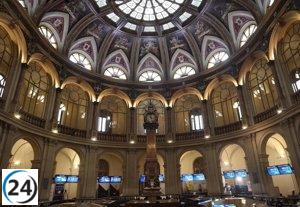 El índice bursátil Ibex 35 se tambalea a 9.100 puntos con caída del 0,75%.