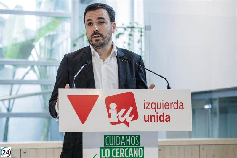 Garzón anima a la izquierda a sumarse a Sumar y defiende la renovación de cargos tras su renuncia.