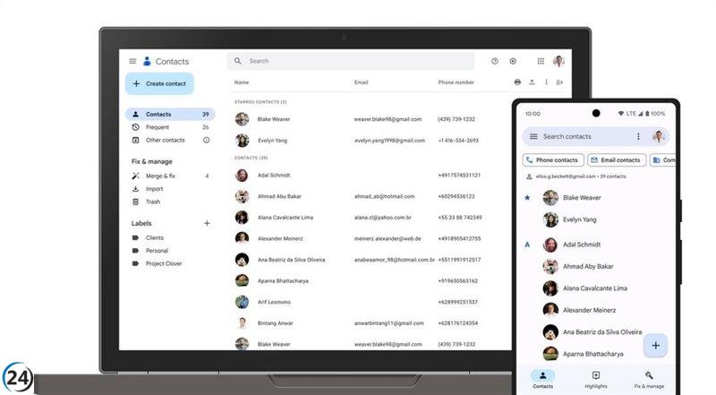 Google soluciona problema de acceso a datos de app Contactos.