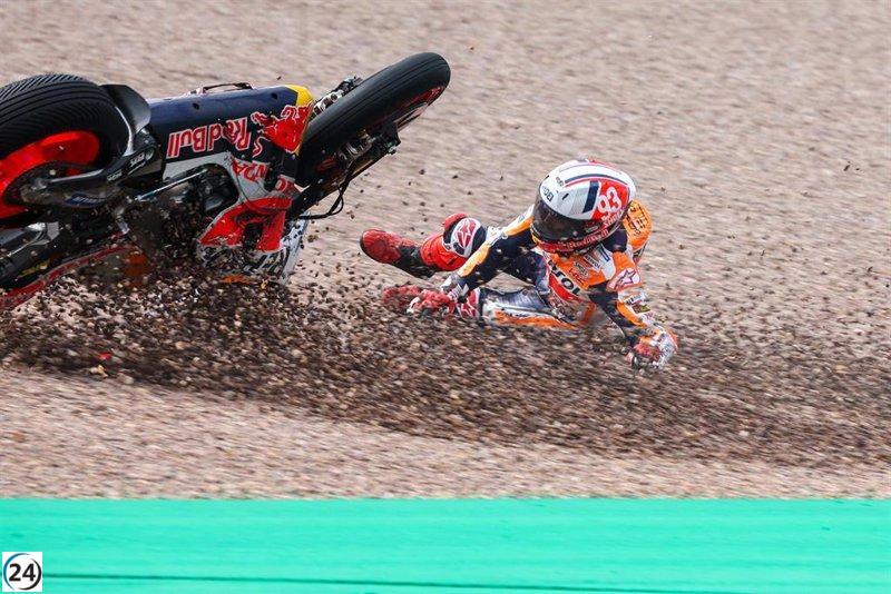 Bezzecchi logra récord de pole en MotoGP y Márquez sufre otra caída.