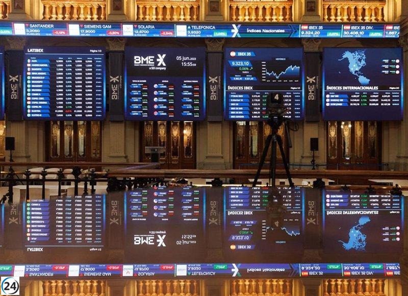 El Ibex 35 cae un 0,7% pero se mantiene por encima de los 9.200 puntos