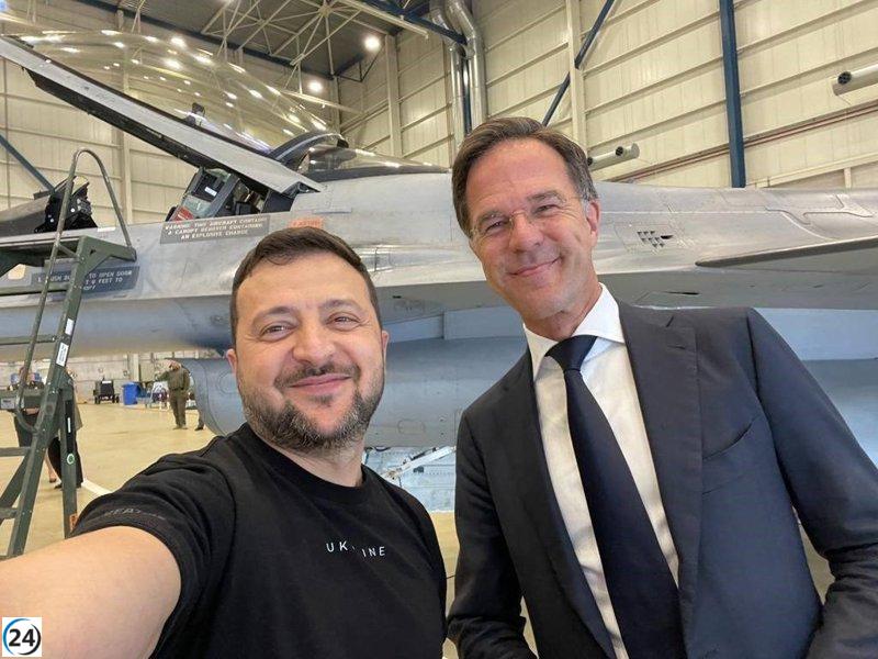 Ucrania adquirirá 42 aviones de combate F-16 gracias al acuerdo con Países Bajos y Dinamarca, anuncia Zelenski.