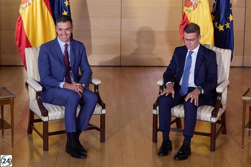 Sánchez abandona el Congreso luego de una breve reunión con Feijóo