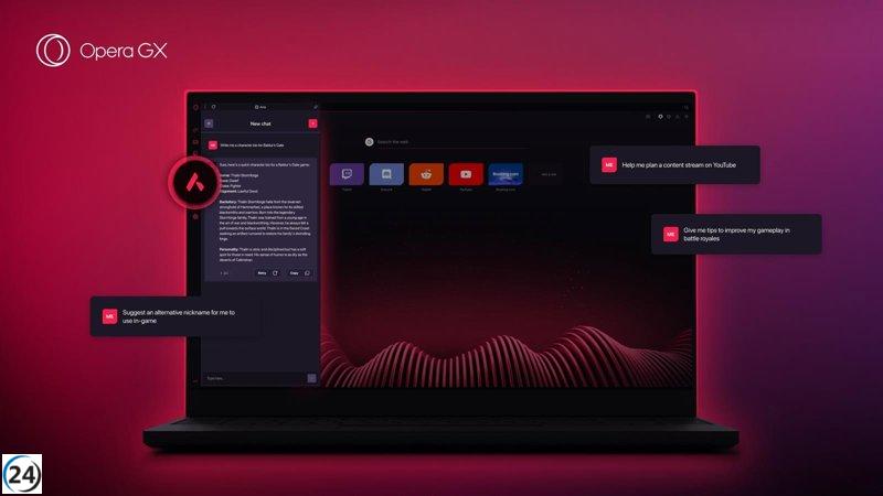 La compañía Opera innova al incorporar la inteligencia artificial de Aria en su navegador dedicado a gamers, Opera GX.