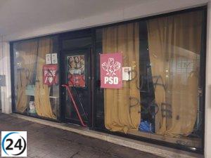 La sede del PSOE en la capital belga es vandalizada con mensajes de descontento tras la polémica amnistía a Junts.