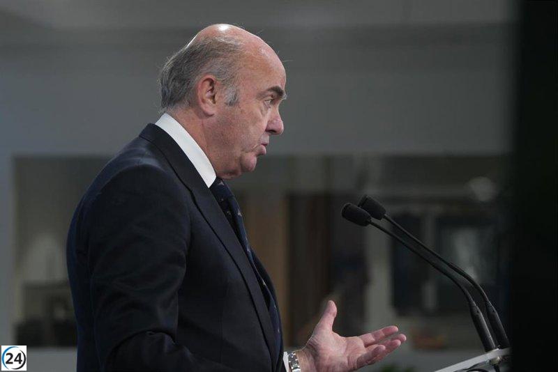 Guindos prevé un aumento de la inflación en los meses venideros según progresiva inclinación.