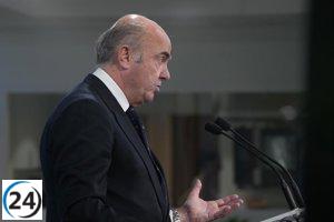 Guindos prevé un aumento de la inflación en los meses venideros según progresiva inclinación.