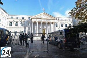 La investidura de Sánchez contará con una fuerte seguridad policial en el Congreso.