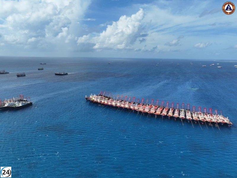 China envía más de 130 embarcaciones militares a las controvertidas islas Spratly, denuncia Filipinas.
